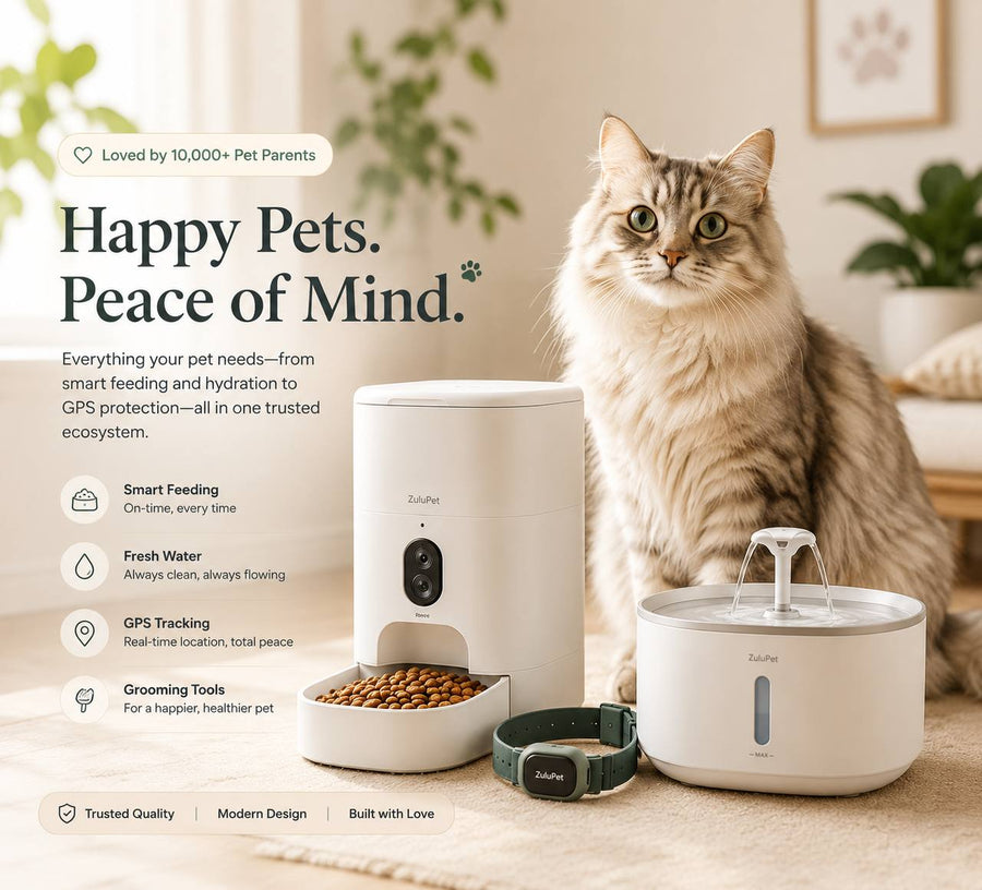 Happy pet with ZuluPet products