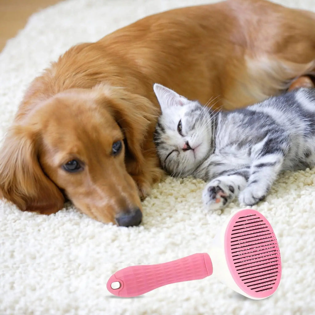 The SwiftClean™ One-Click Pet Grooming Brush
