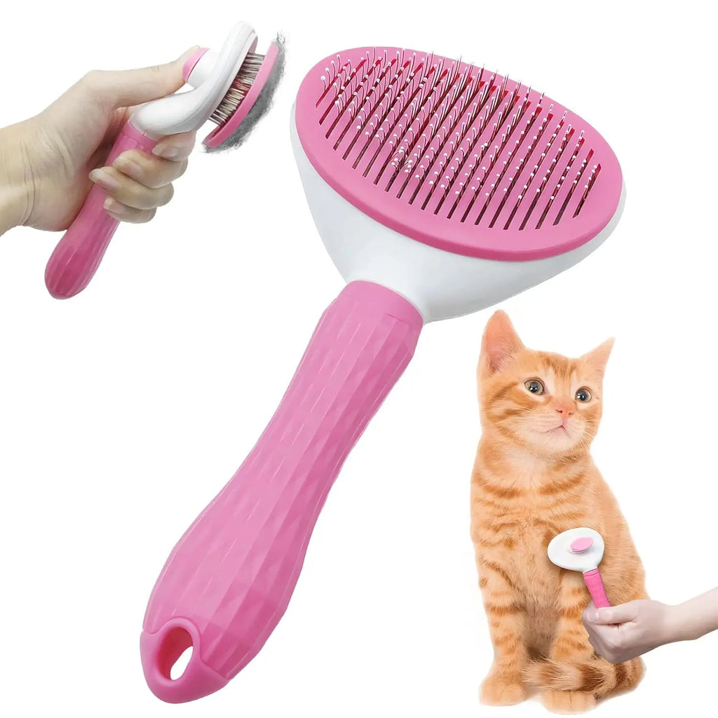 The SwiftClean™ One-Click Pet Grooming Brush