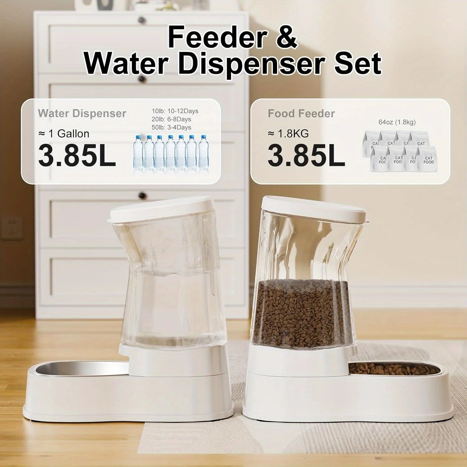 The Oasis Pro™ 1-Gallon Gravity Feeder & Waterer Combo